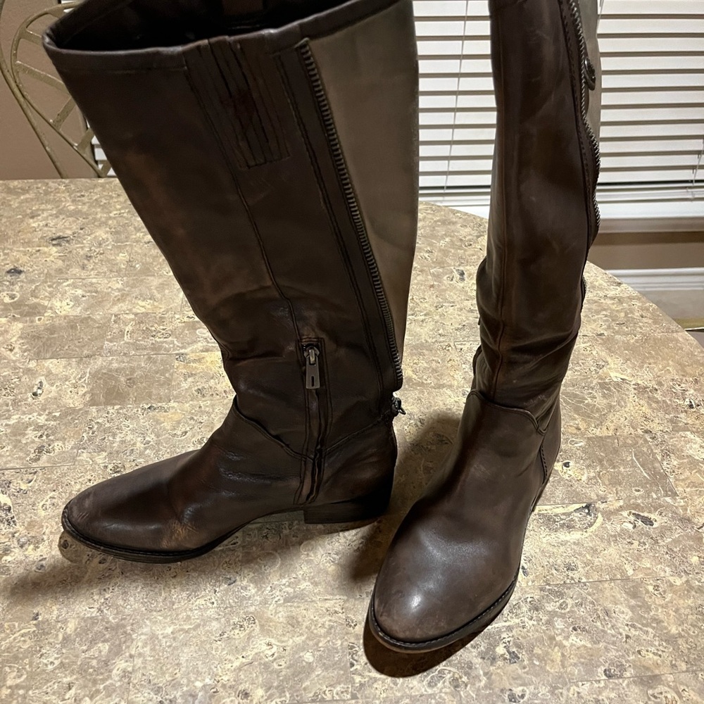 Sam Edelman Patrice Tall , Leather and Suede Riding Boots.